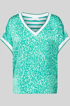 Comma, T-Shirt mit Allover-Muster in , Größe 38