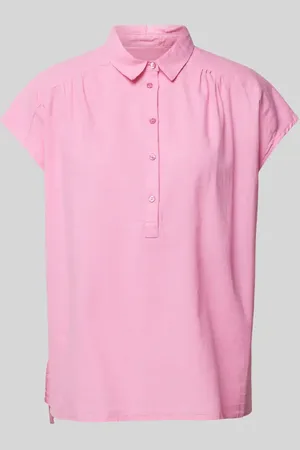 Milano Bluse aus Baumwoll-Leinen-Mix in unifarbenem Design in , Größe 36