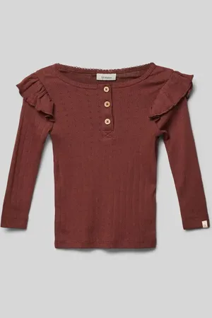 Lil Atelier Regular Fit Langarmshirt aus Baumwoll-Modal-Mix Modell 