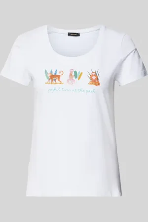 More & More T-Shirt mit Label-Print in , Größe 34