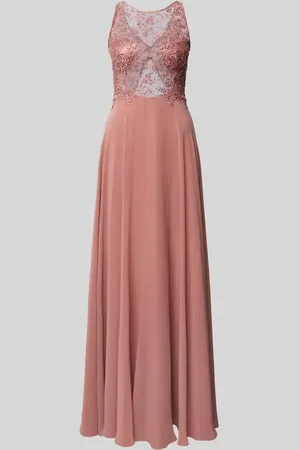 V.M. Abendkleid mit Spitzenbesatz in , Größe 32