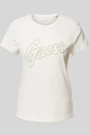 Guess T-Shirt mit Label-Strasssteinbesatz in , Größe S