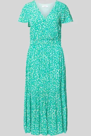 Comma, Midikleid in Wickel-Optik in , Größe 34