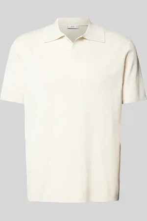 MANGO Regular Fit Poloshirt mit V-Ausschnitt in , Größe S