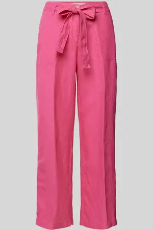 Brax Wide Leg Leinenhose mit verkürztem Schnitt Modell 