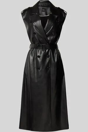 HUGO BOSS Midikleid in Leder-Optik Modell 