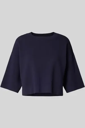 Max Mara Cropped Strickshirt mit Rundhalsausschnitt Modell 