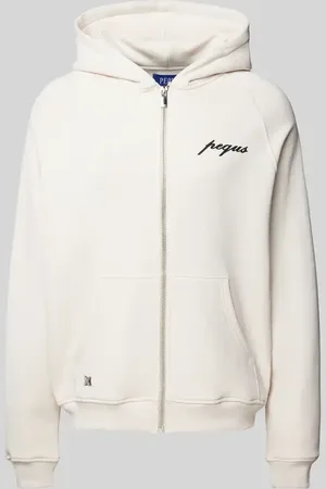 PEQUS Sweatjacke mit Label-Print in , Größe M