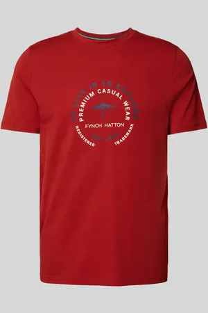 Fynch-Hatton T-Shirt mit Label-Print in , Größe S