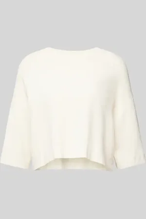 Max Mara Cropped Strickshirt mit Rundhalsausschnitt Modell 