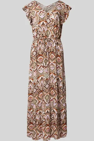 B YOUNG Midikleid mit V-Ausschnitt Modell 
