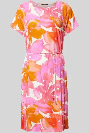 Comma, Knielanges Kleid mit Bindegürtel in , Größe 40