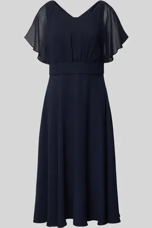 Vera Mont Knielanges Cocktailkleid mit Rundhalsausschnitt in , Größe 38