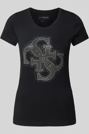Guess T-Shirt mit Strass- und Ziersteinbesatz in , Größe XS