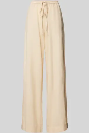 MSCH Wide Leg Leinenhose mit elastischem Bund Modell 