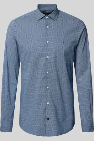 Tommy Hilfiger Slim Fit Business-Hemd mit Kentkragen Modell 