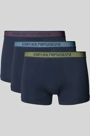 Emporio Armani Trunks mit elastischem Label-Bund im 3er-Pack in , Größe S