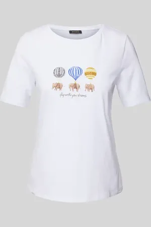 More & More T-Shirt mit Ziersteinbesatz in , Größe 40