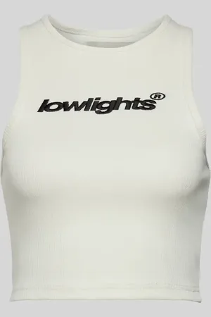 Low Lights Studios Cropped Tanktop mit Label-Stitching Modell 