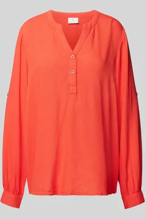 Kaffe Bluse mit kurzer Knopfleiste Modell 