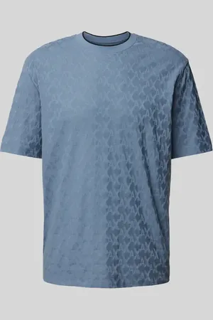 Armani Exchange T-Shirt mit geripptem Rundhalsausschnitt Modell 