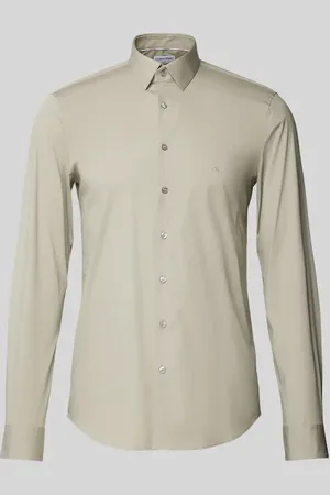 Calvin Klein Slim Fit Business-Hemd mit Label-Stitching Modell 