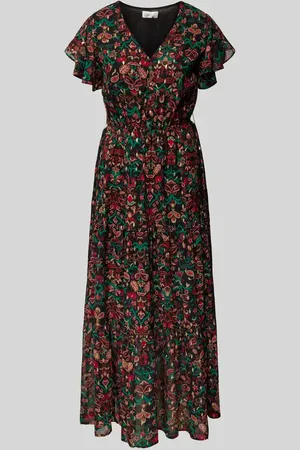 Apricot Maxikleid mit V-Ausschnitt in , Größe S