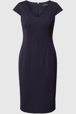 Comma, Knielanges Kleid mit V-Ausschnitt in , Größe 42