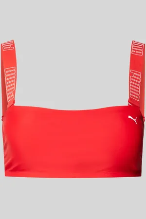 PUMA Bikini-Oberteil mit Logo-Print in , Größe XS