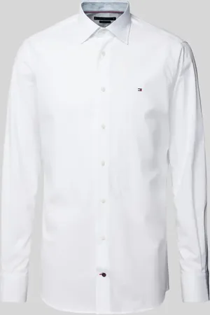 Tommy Hilfiger Regular Fit Business-Hemd mit Label-Stitching Modell 