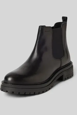 Geox Lederboots mit Label-Prägung Modell 