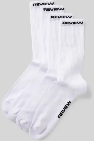 Review Socken mit Label-Detail im 4er-Pack in , Größe 36-38