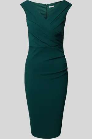 Sistaglam Knielanges Cocktailkleid mit Raffungen in , Größe 40