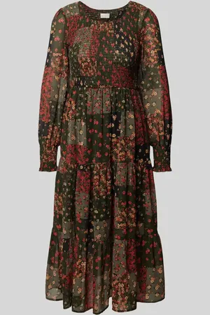 Apricot Kleid mit Smok-Details in , Größe L