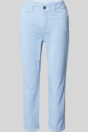 Oui Slim Fit Hose mit verkürztem Schnitt in , Größe 46