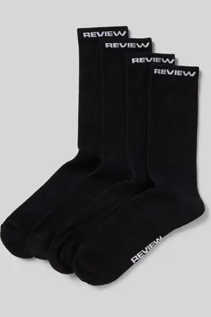 Review Socken mit Label-Print im 4er-Pack in , Größe 39/42