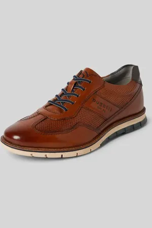 Bugatti Ledersneaker mit Label-Schriftzug Modell 
