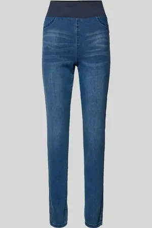 Freequent Slim Fit Jeans mit breitem elastischem Bund Modell 