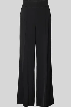 Comma, Wide Leg Stoffhose mit fixierten Bügelfalten in , Größe 40