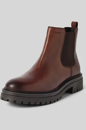 Geox Lederboots mit Label-Prägung Modell 