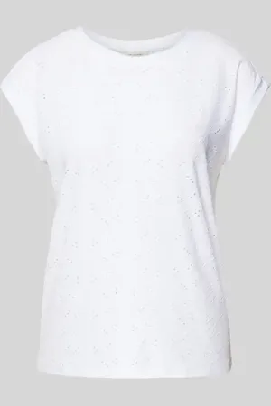 Freequent T-Shirt mit Lochstickerei Modell 