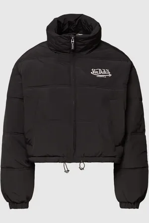 Von Dutch Cropped Steppjacke mit Label-Print in , Größe S