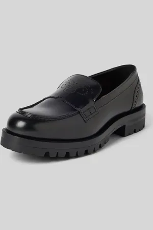 HUGO BOSS Lederloafer mit Lochmuster Modell 