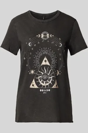ONLY Regular Fit T-Shirt aus reiner Baumwolle mit Motiv-Print Modell 