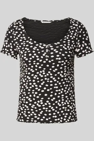 TOM TAILOR T-Shirt in Ripp-Optik in , Größe XS