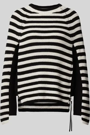 Oui Strickpullover mit geripptem Rundhalsausschnitt in , Größe 38