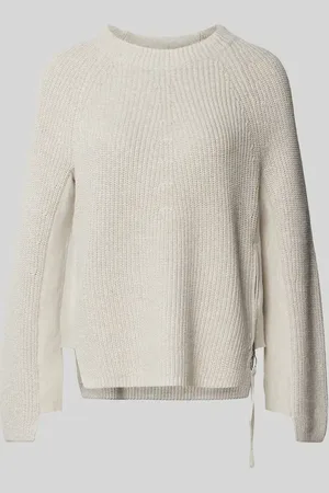 Oui Strickpullover mit geripptem Rundhalsausschnitt in , Größe 38