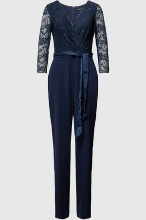 Swing Jumpsuit mit Bindegürtel in , Größe 42