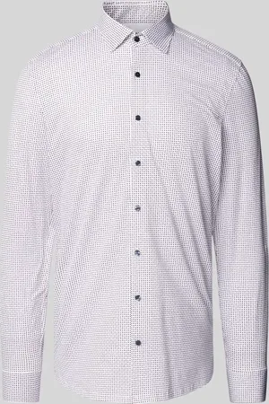 Olymp Slim Fit Businesshemd mit Allover-Muster Modell 