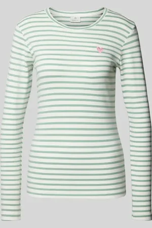 Kaffe Longsleeve mit Motiv-Stitching Modell 